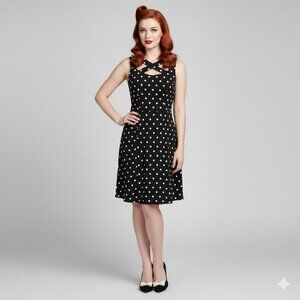 Chic Black Polka Dot Mini Dress